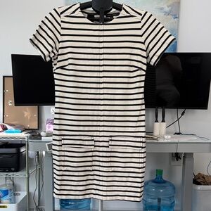 Striped Navy and White Banana Republic Dress